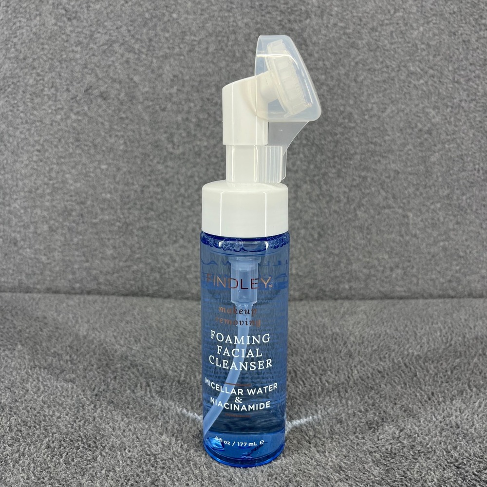 Findley Foaming Facial Cleanser Women 6 oz Blue Micellar Water Niacinamide Brush